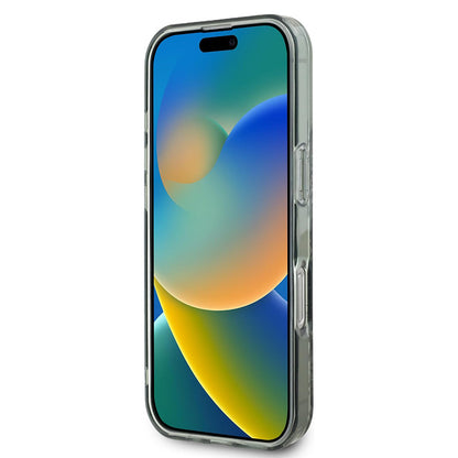 Husa MagSafe za Apple iPhone 16 Pro, Guess, IML Flower & Tonal Circle, Zelena