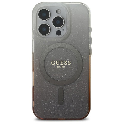 Futrola MagSafe za Apple iPhone 16 Pro, Guess, IML Glitter Gradient, Braon
