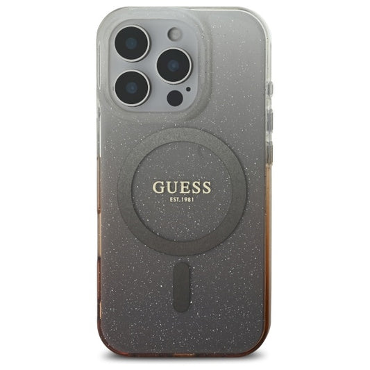 Futrola MagSafe za Apple iPhone 16 Pro, Guess, IML Glitter Gradient, Braon