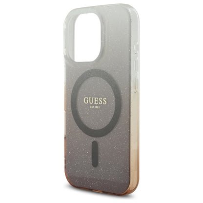 Futrola MagSafe za Apple iPhone 16 Pro, Guess, IML Glitter Gradient, Braon