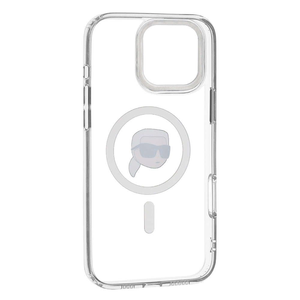 Futrola MagSafe za Apple iPhone 16 Pro, Karl Lagerfeld, IML Metal Karl's Head, Bela