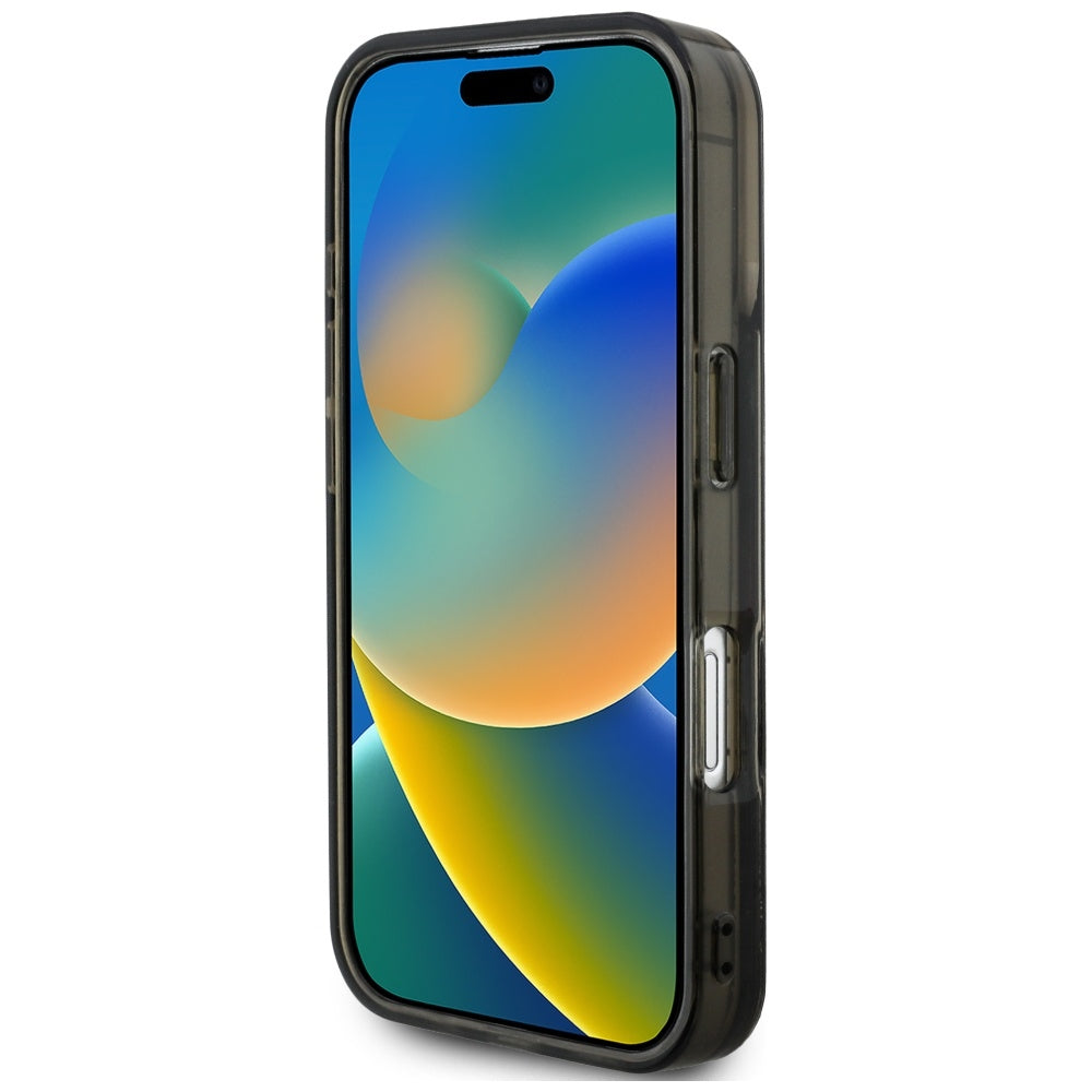 Futrola MagSafe za Apple iPhone 16 Pro, Karl Lagerfeld, Liquid Glitter Choupette Logo, Crna