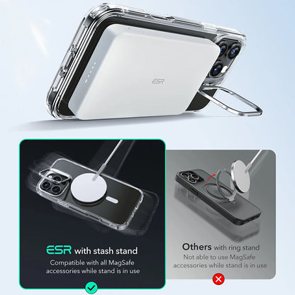 Futrola MagSafe za Apple iPhone 16 Pro Max, ESR, Classic Hybrid Kickstand, Transparentna