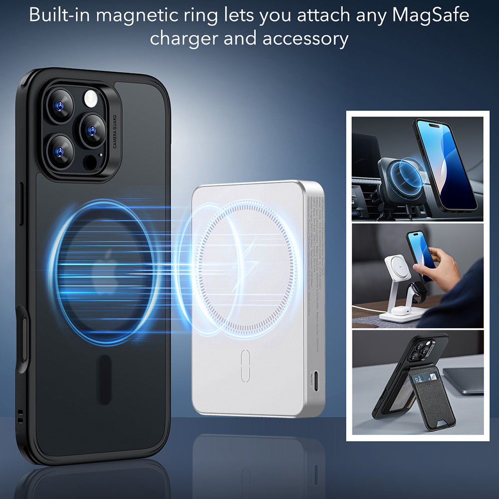 MagSafe futrola za Apple iPhone 16 Pro Max, ESR, Classic Hybrid, Crna Satenska
