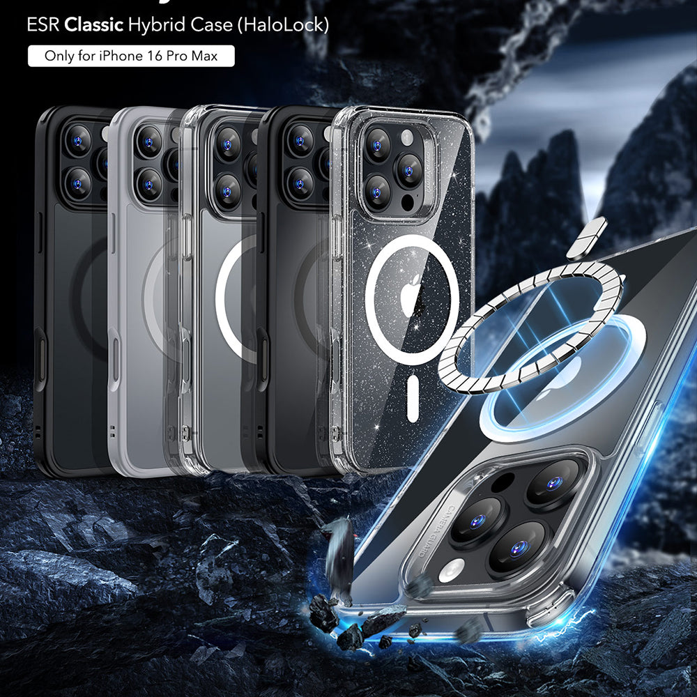 Futrola MagSafe za Apple iPhone 16 Pro Max, ESR, Classic Hybrid, Satinirano Transparentna