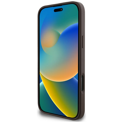 Futrola MagSafe za Apple iPhone 16 Pro Max, Guess, Cardslot 4G Stripes, Braon