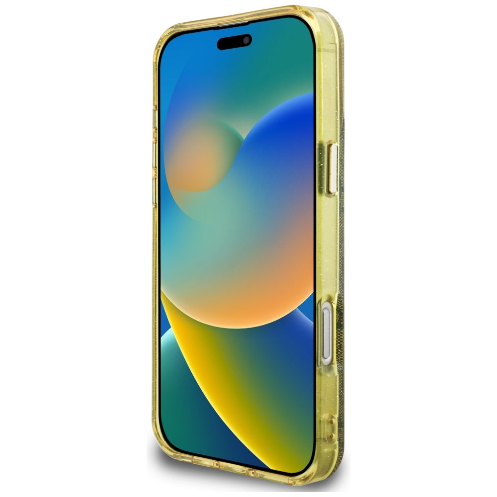 Futrola MagSafe za Apple iPhone 16 Pro Max, Guess, IML Glitter 4G Circle Triangle, Braon