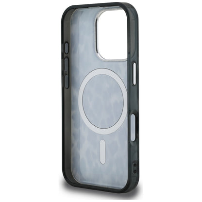 Futrola MagSafe za Apple iPhone 16 Pro Max, Karl Lagerfeld, IML Leopard Pattern, Crna