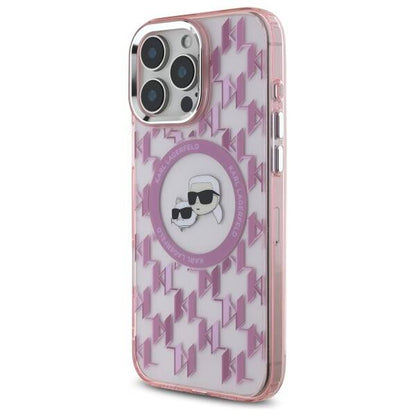 Futrola MagSafe za Apple iPhone 16 Pro Max, Karl Lagerfeld, IML Monogram Karl & Choupette's Heads, Roze