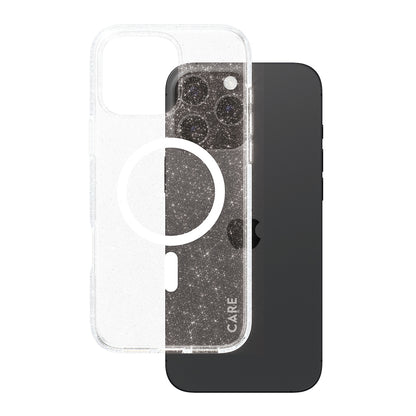 Futrola MagSafe za Apple iPhone 16 Pro Max, PanzerGlass, Care Urban Combat Star Lit, Transparentna Bela