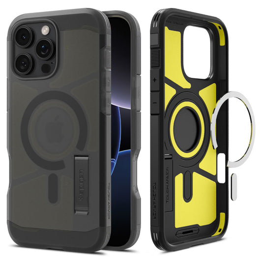 Husa MagSafe za Apple iPhone 16 Pro Max, Spigen, Tough Armor, Crna Satin ACS09070