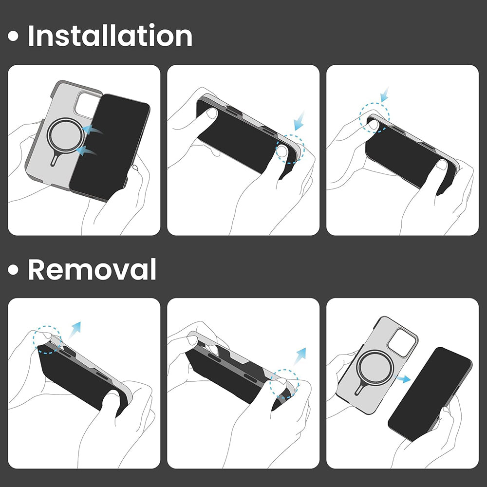 MagSafe futrola za Apple iPhone 16 Pro Max, Techsuit, Aramid Fiber, Crna