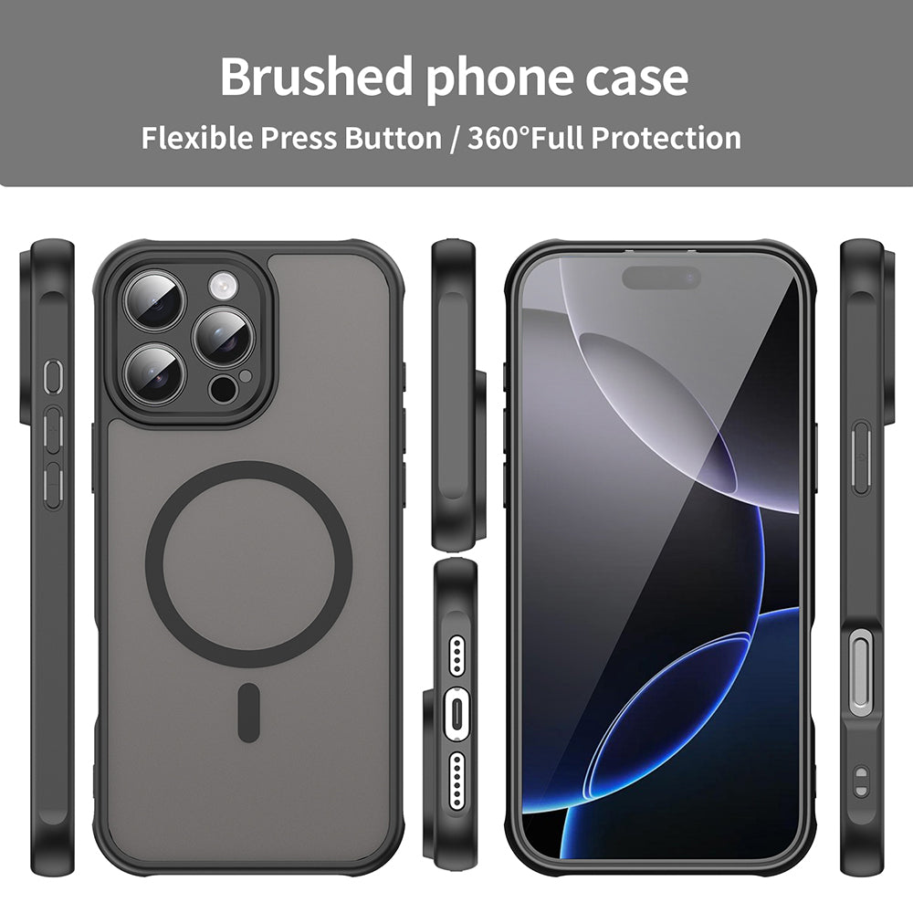 MagSafe futrola za Apple iPhone 16 Pro Max, Techsuit, HaloFrost II, Crna