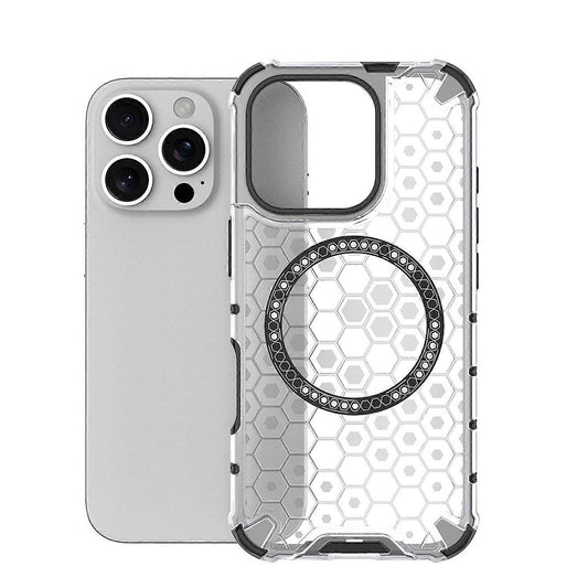 MagSafe futrola za Apple iPhone 16 Pro Max, Techsuit, HoneyComb Shield, Bela