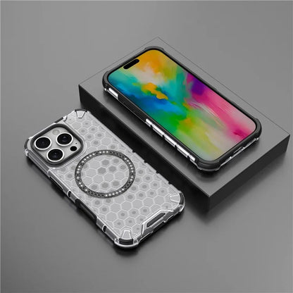 MagSafe futrola za Apple iPhone 16 Pro Max, Techsuit, HoneyComb Shield, Bela