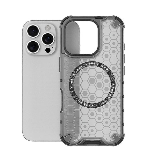MagSafe futrola za Apple iPhone 16 Pro Max, Techsuit, HoneyComb Shield, Crna
