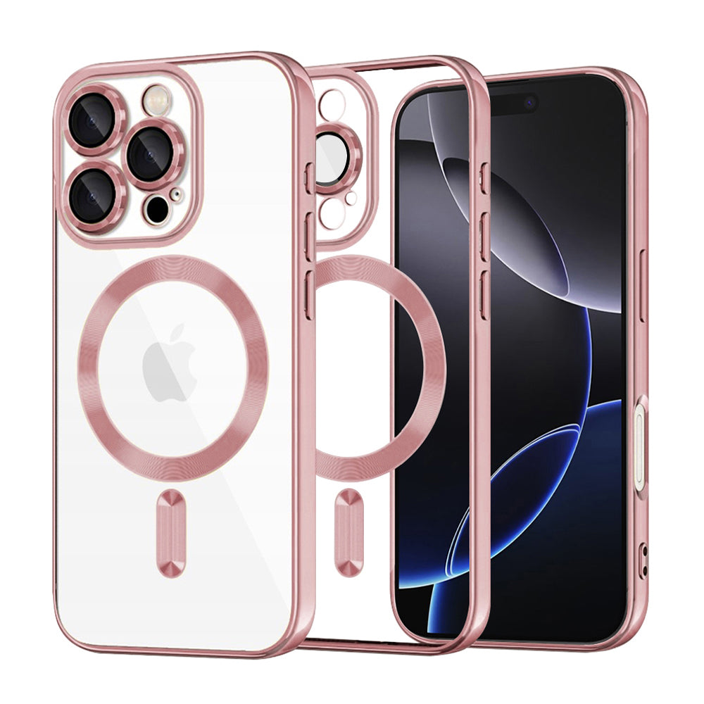 MagSafe futrola za Apple iPhone 16 Pro Max, Techsuit, Luxury Crystal, Roze