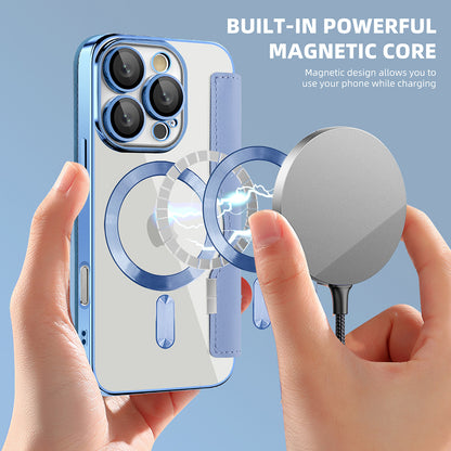 MagSafe futrola za Apple iPhone 16 Pro Max, Techsuit, SmartMag Book, Plava