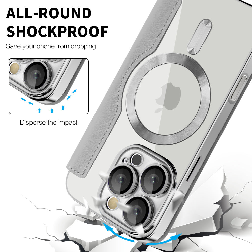 MagSafe futrola za Apple iPhone 16 Pro Max, Techsuit, SmartMag Book, Siva