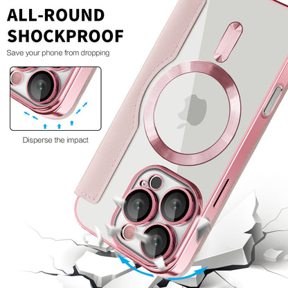MagSafe futrola za Apple iPhone 16 Pro Max, Techsuit, SmartMag Book, Roze
