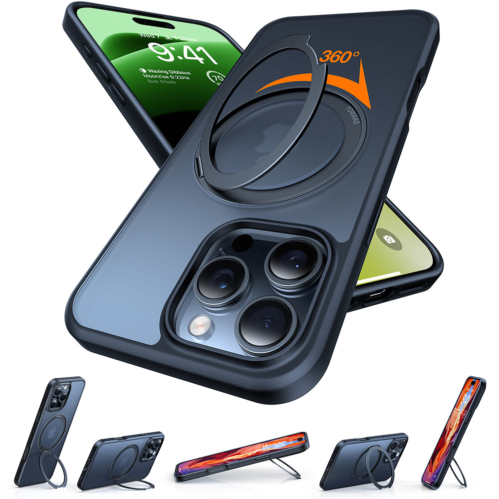 Futrola MagSafe za Apple iPhone 16 Pro Max, Torras, Ostand Pro, Crna