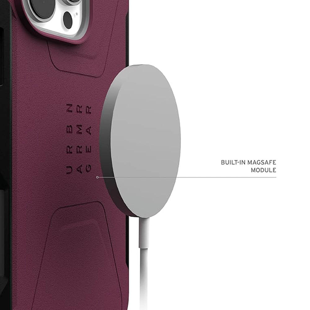 MagSafe futrola za Apple iPhone 16 Pro Max, Urban Armor Gear, Civilian, Bordo