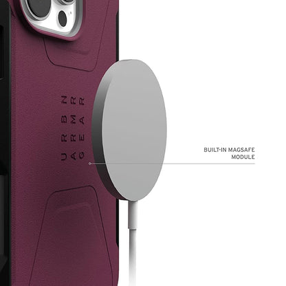 MagSafe futrola za Apple iPhone 16 Pro Max, Urban Armor Gear, Civilian, Bordo