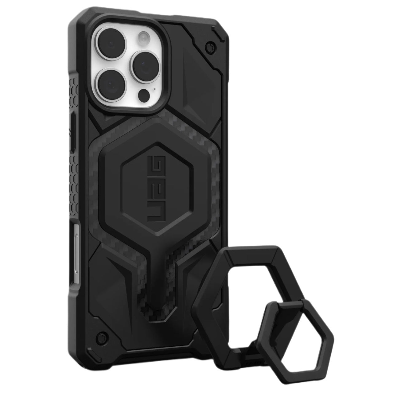 MagSafe futrola za Apple iPhone 16 Pro Max, Urban Armor Gear, Monarch Pro Carbon Bundle, Crna