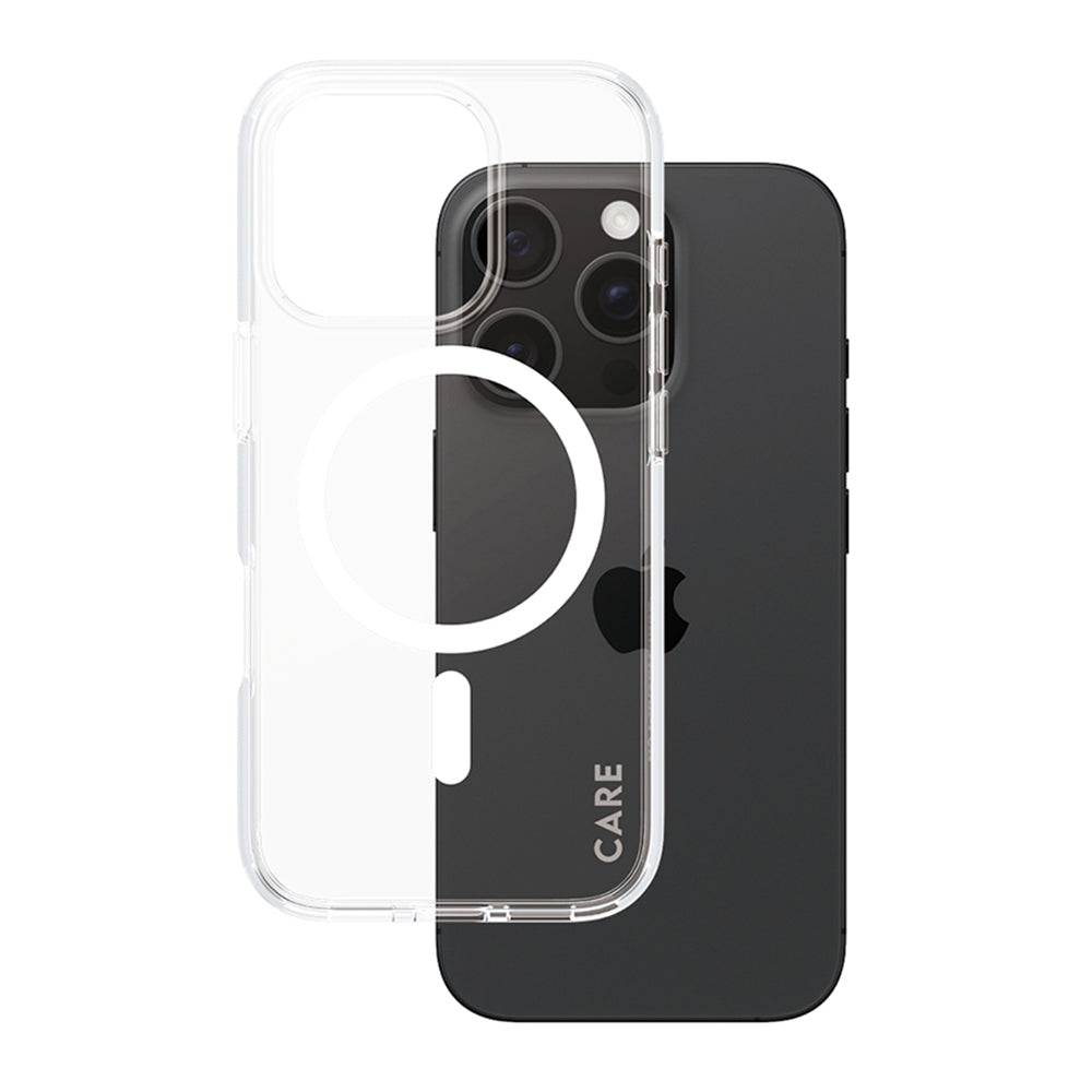 Futrola MagSafe za Apple iPhone 16 Pro, PanzerGlass, Care Urban Combat, Bela Transparentna