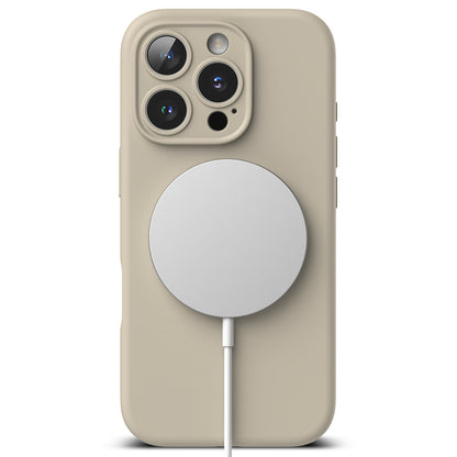 MagSafe futrola za Apple iPhone 16 Pro, Ringke, Silikon, Krem