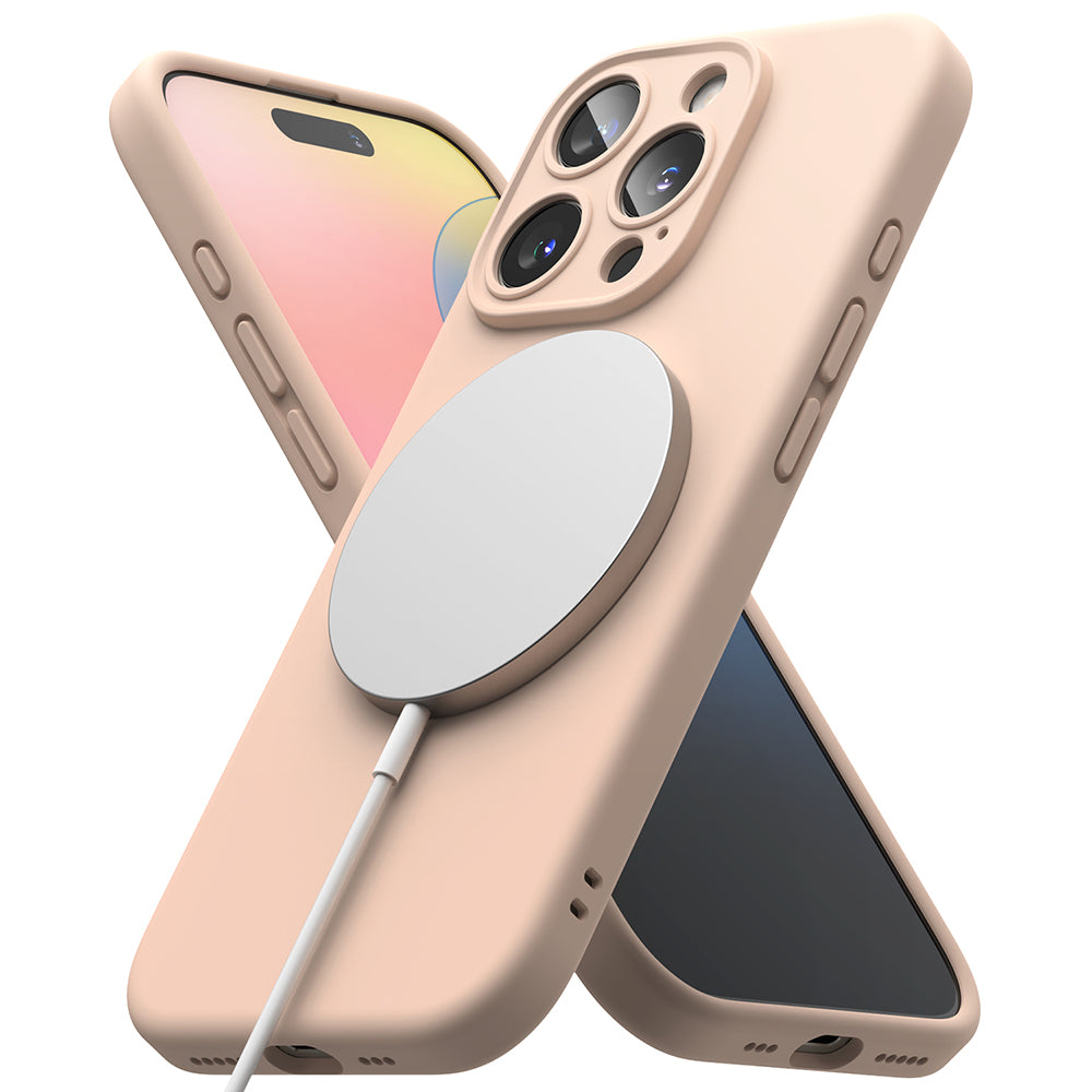 MagSafe futrola za Apple iPhone 16 Pro, Ringke, Silikonska, Roze