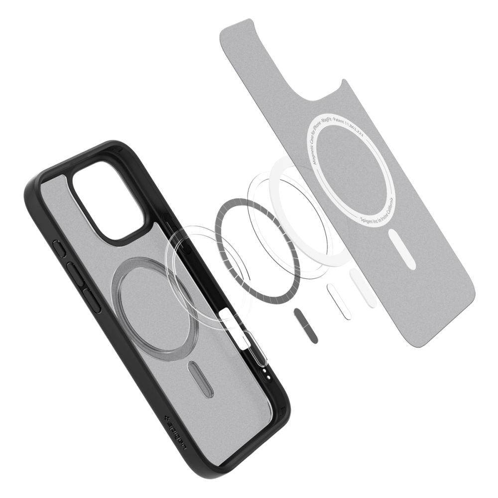 MagSafe futrola za Apple iPhone 16 Pro, Spigen, Ultra Hybrid, Crna Satenska ACS08134