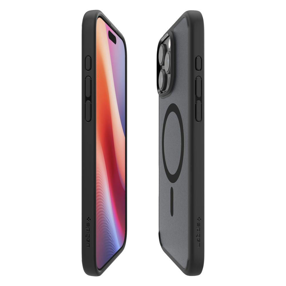 MagSafe futrola za Apple iPhone 16 Pro, Spigen, Ultra Hybrid, Crna Satenska ACS08134