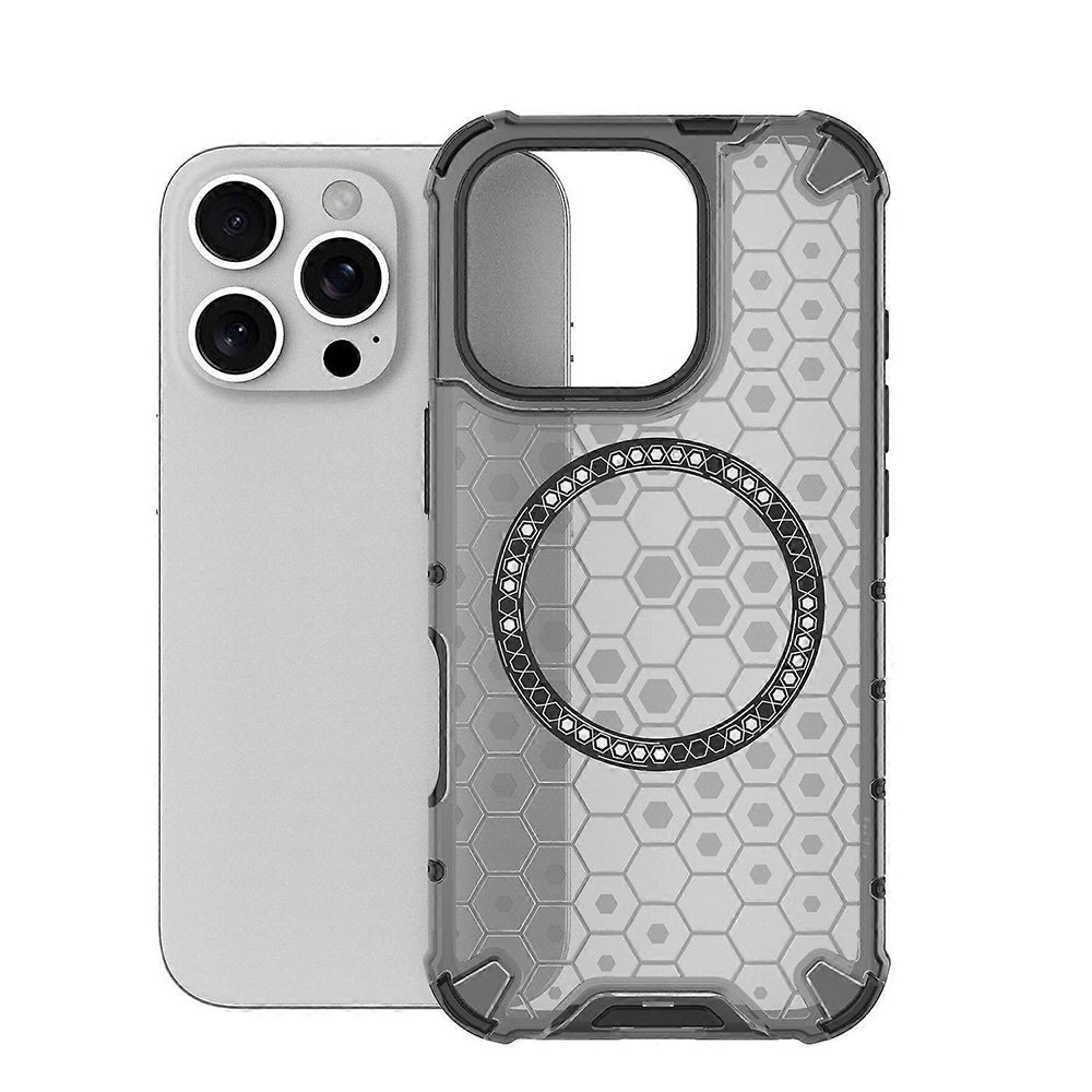 MagSafe futrola za Apple iPhone 16 Pro, Techsuit, HoneyComb Shield, Crna