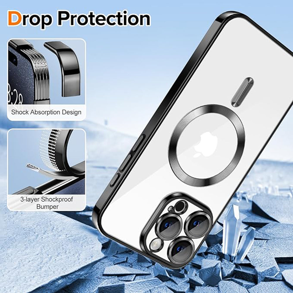 MagSafe futrola za Apple iPhone 16 Pro, Techsuit, Luxury Crystal, Zlatna