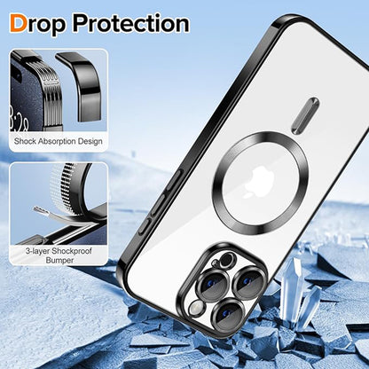 MagSafe futrola za Apple iPhone 16 Pro, Techsuit, Luxury Crystal, Zlatna
