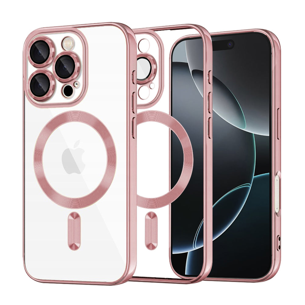 MagSafe futrola za Apple iPhone 16 Pro, Techsuit, Luxury Crystal, Roze