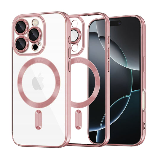 MagSafe futrola za Apple iPhone 16 Pro, Techsuit, Luxury Crystal, Roze