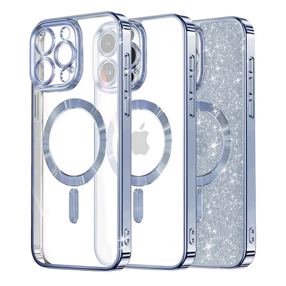MagSafe futrola za Apple iPhone 16 Pro, Techsuit, Luxury Glitter, Plava