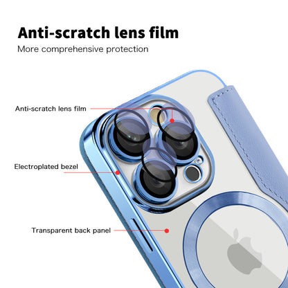 MagSafe futrola za Apple iPhone 16 Pro, Techsuit, SmartMag Book, Plava