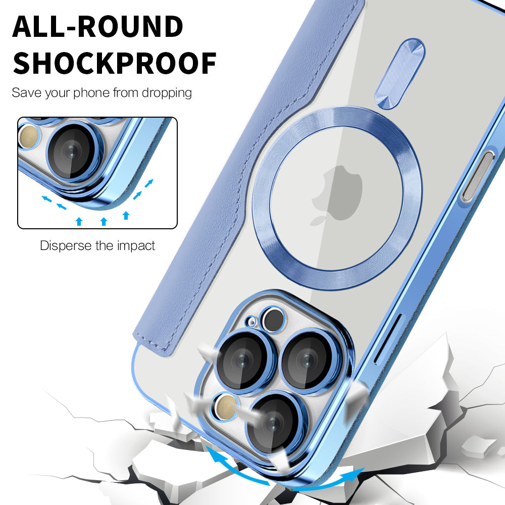 MagSafe futrola za Apple iPhone 16 Pro, Techsuit, SmartMag Book, Plava