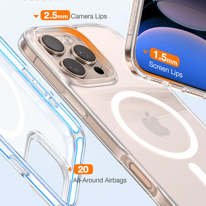 Husa MagSafe za Apple iPhone 16 Pro, Torras, Diamond, Transparenta