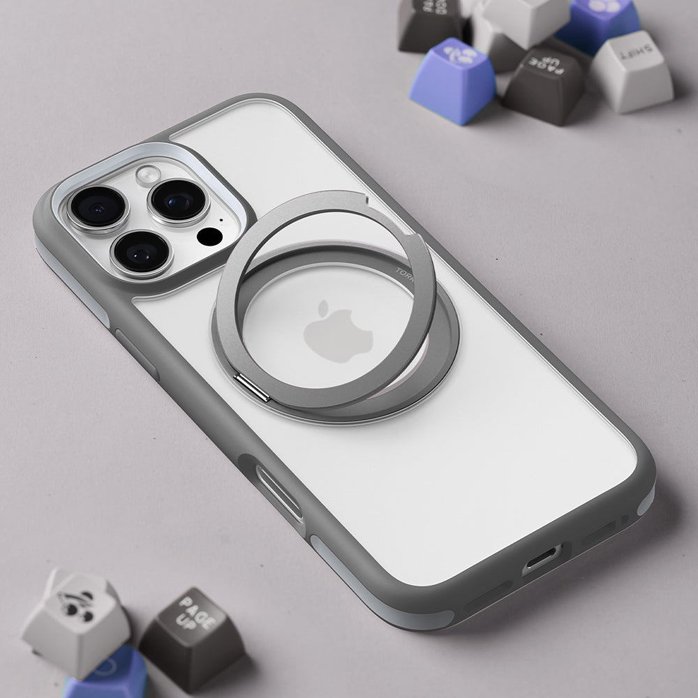 Husa MagSafe za Apple iPhone 16 Pro, Torras, Ostand R Fusion, Crna