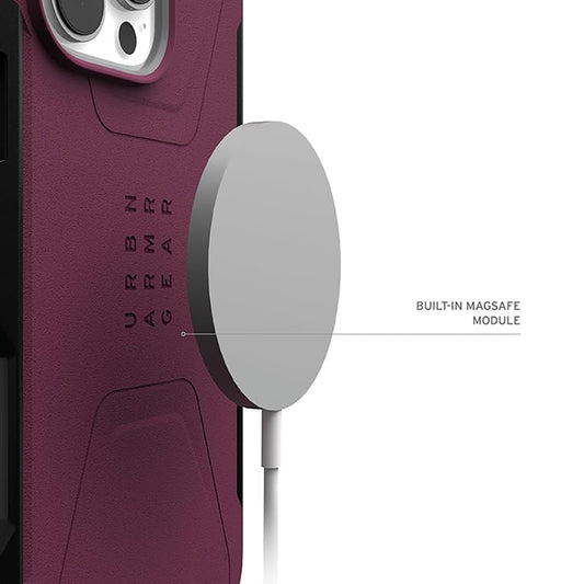 MagSafe futrola za Apple iPhone 16 Pro, Urban Armor Gear, Civilian, Bordo