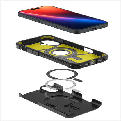 MagSafe futrola za Apple iPhone 16, Spigen, Tough Armor, Crna ACS08216