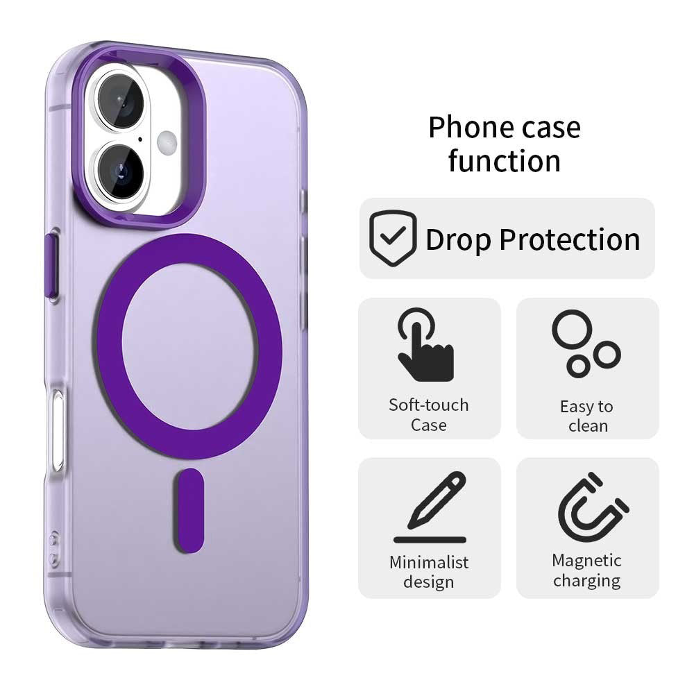 MagSafe futrola za Apple iPhone 16, Techsuit, CandyCase, Ljubičasta