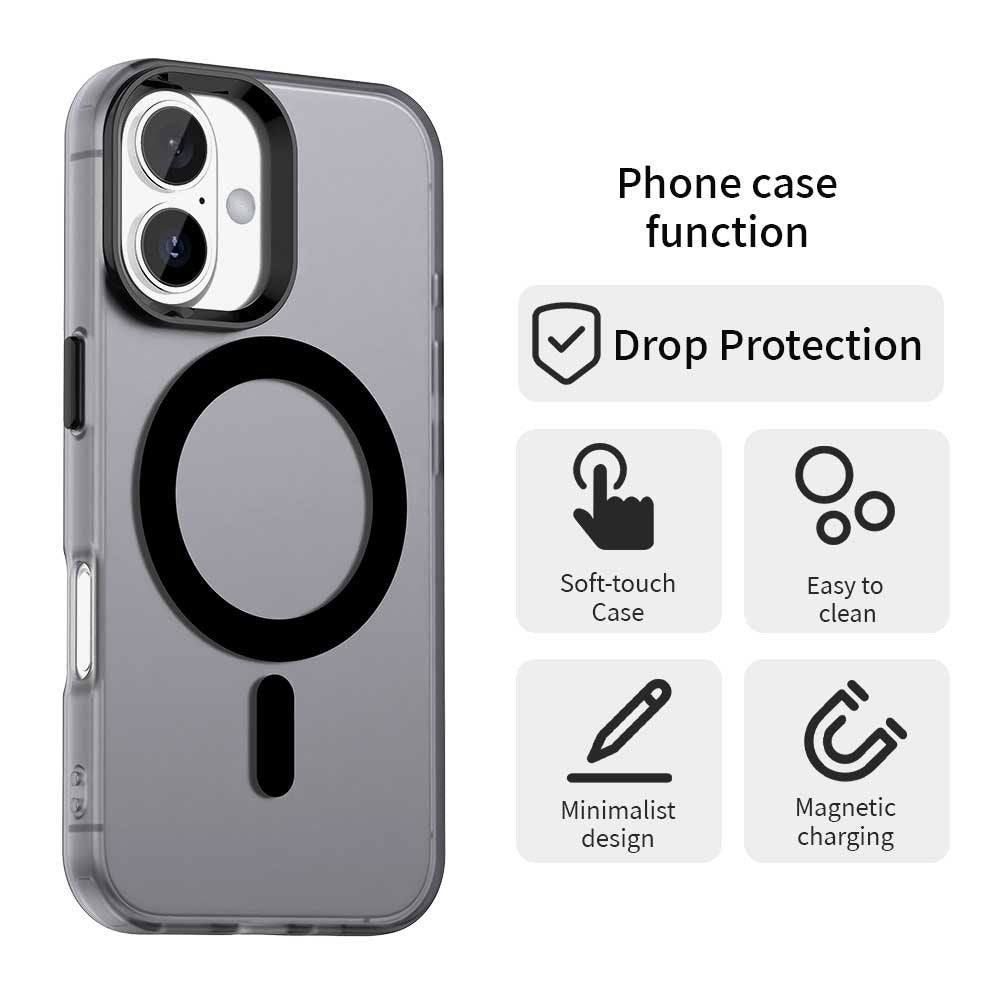 MagSafe futrola za Apple iPhone 16, Techsuit, CandyCase, Crna