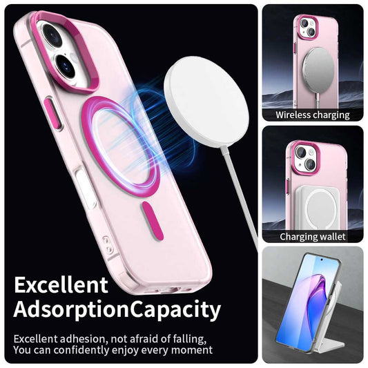 MagSafe futrola za Apple iPhone 16, Techsuit, CandyCase, Roze