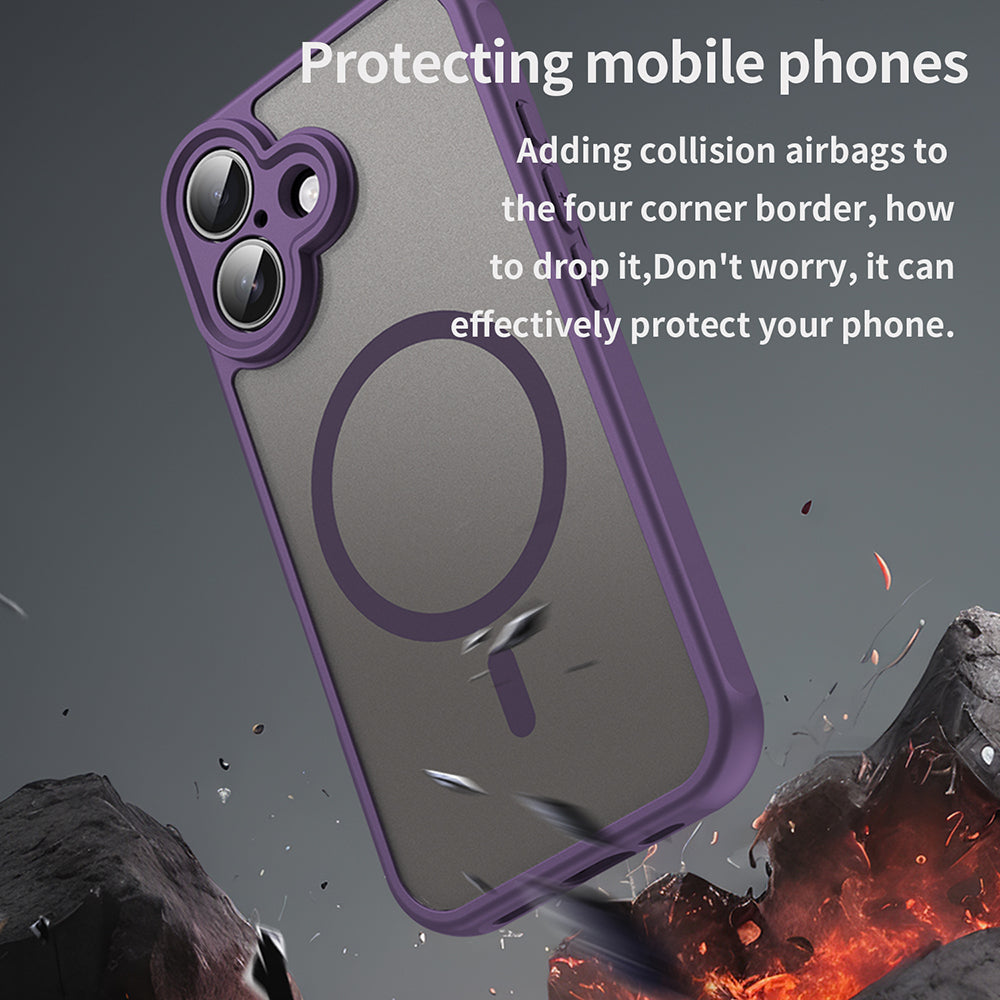 MagSafe futrola za Apple iPhone 16, Techsuit, HaloFrost II, Ljubičasta