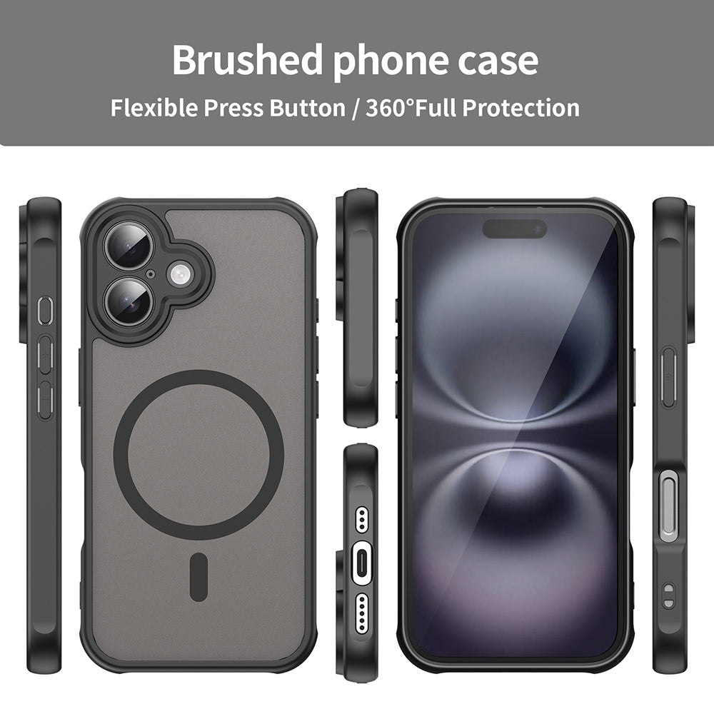 MagSafe futrola za Apple iPhone 16, Techsuit, HaloFrost II, Crna